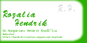 rozalia hendrik business card